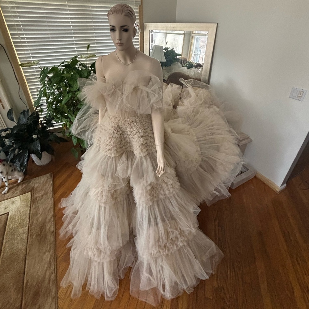 Elegant Cream Tulle Gown

Zuhair MuradRuffled Tulle Wedding Dress Size 8